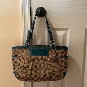 Coach Logo Canvas/Leather Handbag